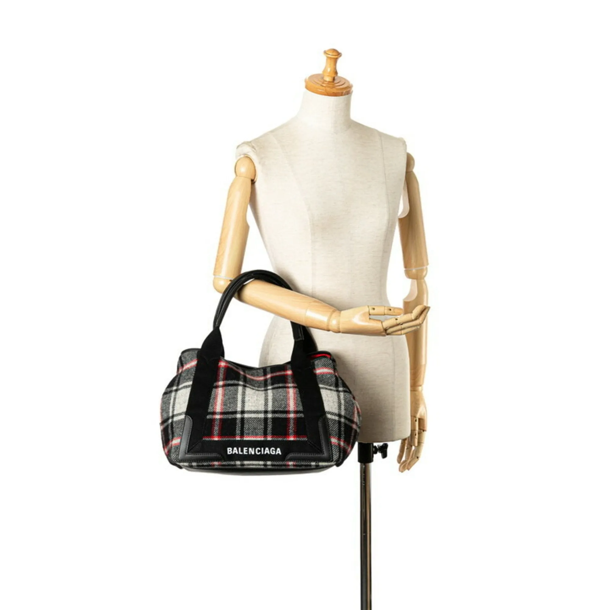 Balenciaga Navy Cabas Wool Bag