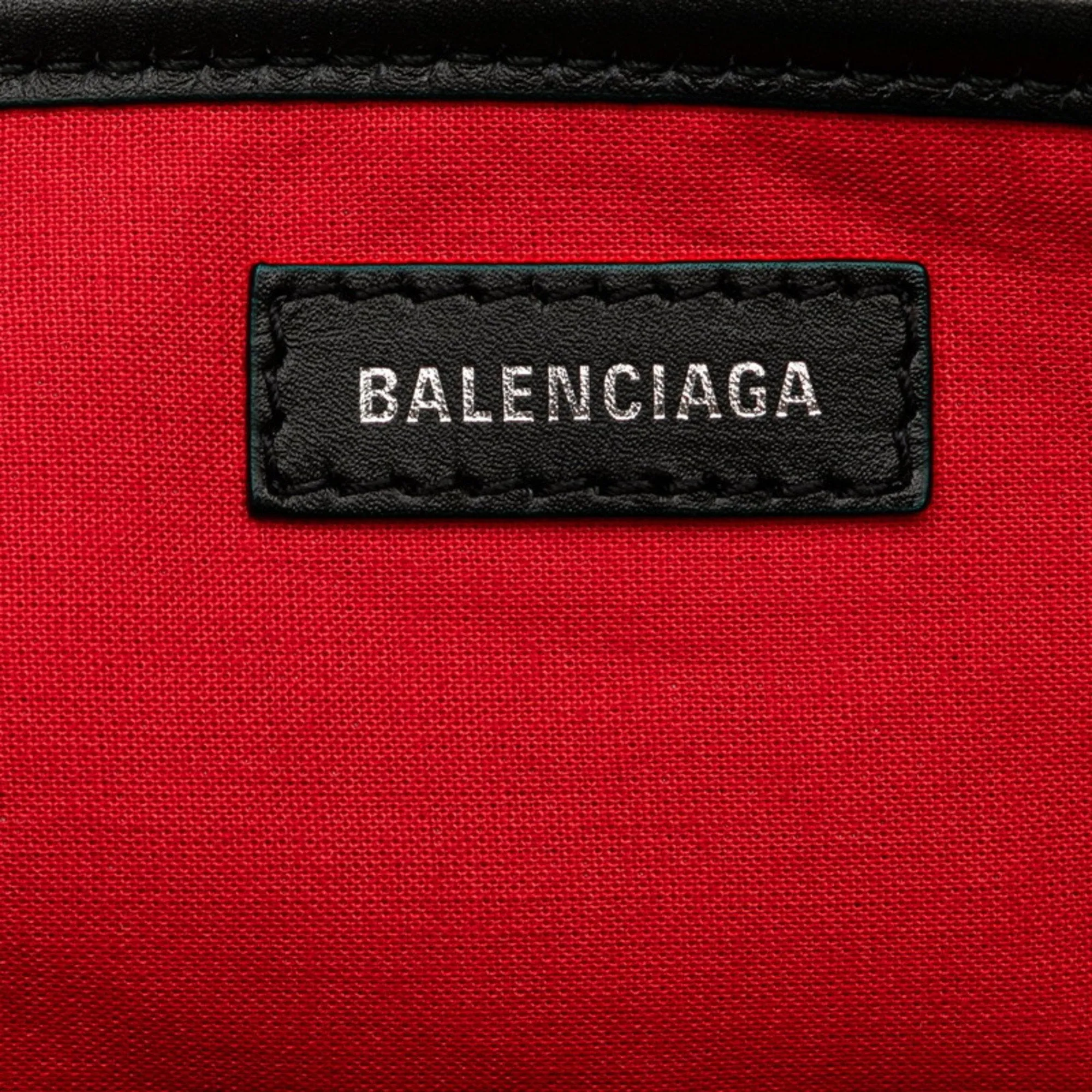 Balenciaga Navy Cabas Wool Bag