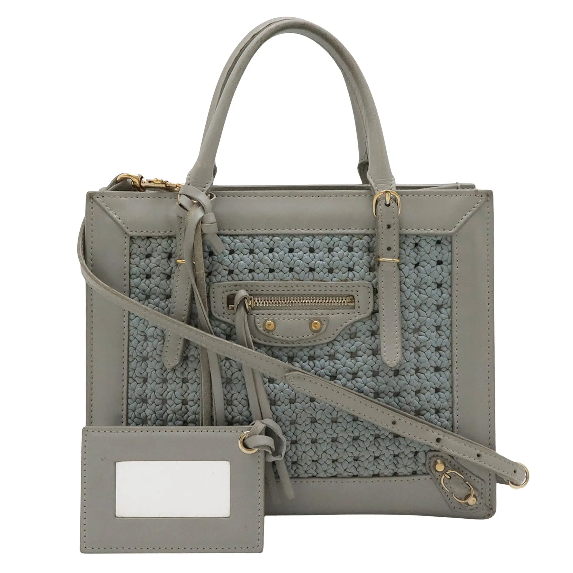 Balenciaga Papier Grey Leather Bag