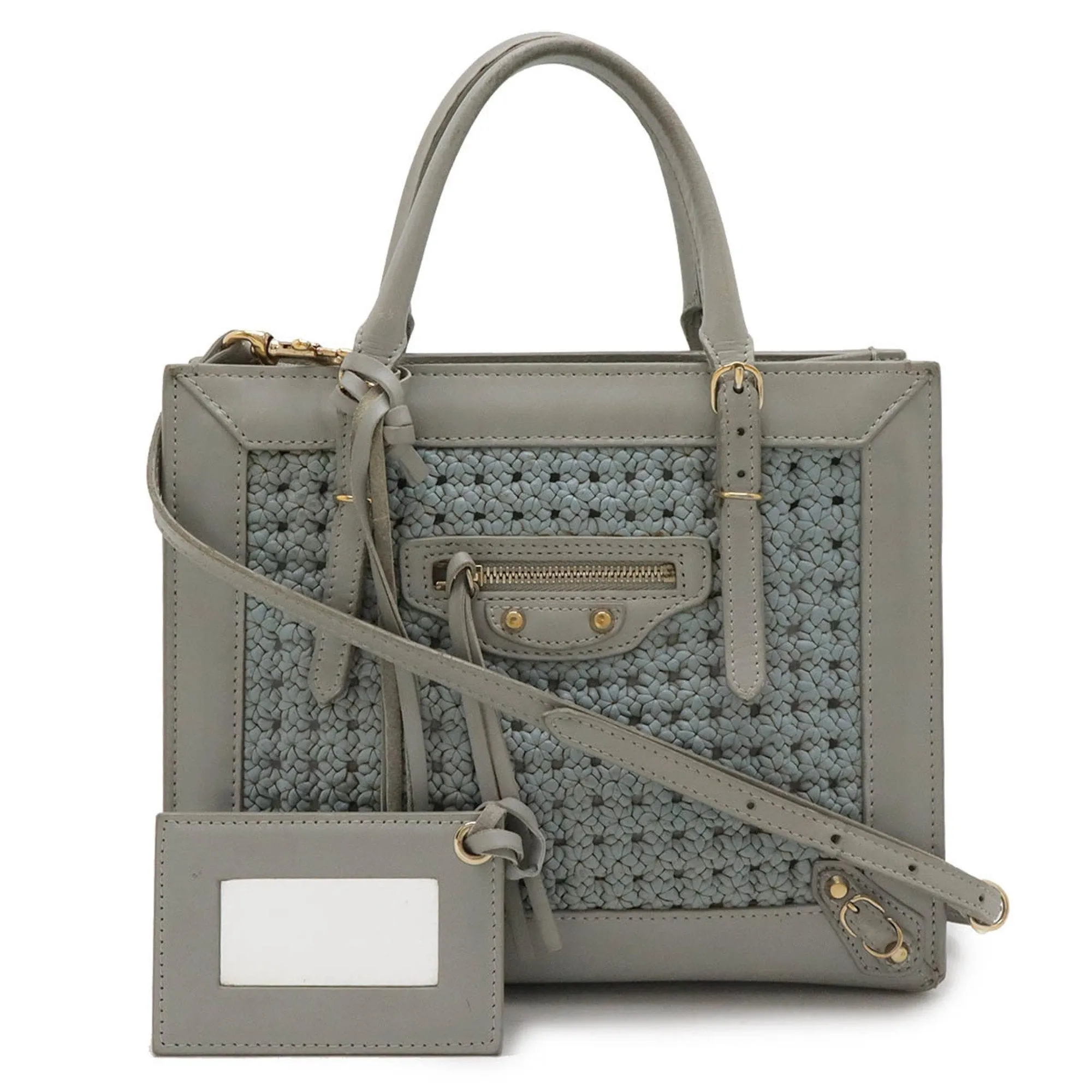 Balenciaga Papier Grey Leather Bag