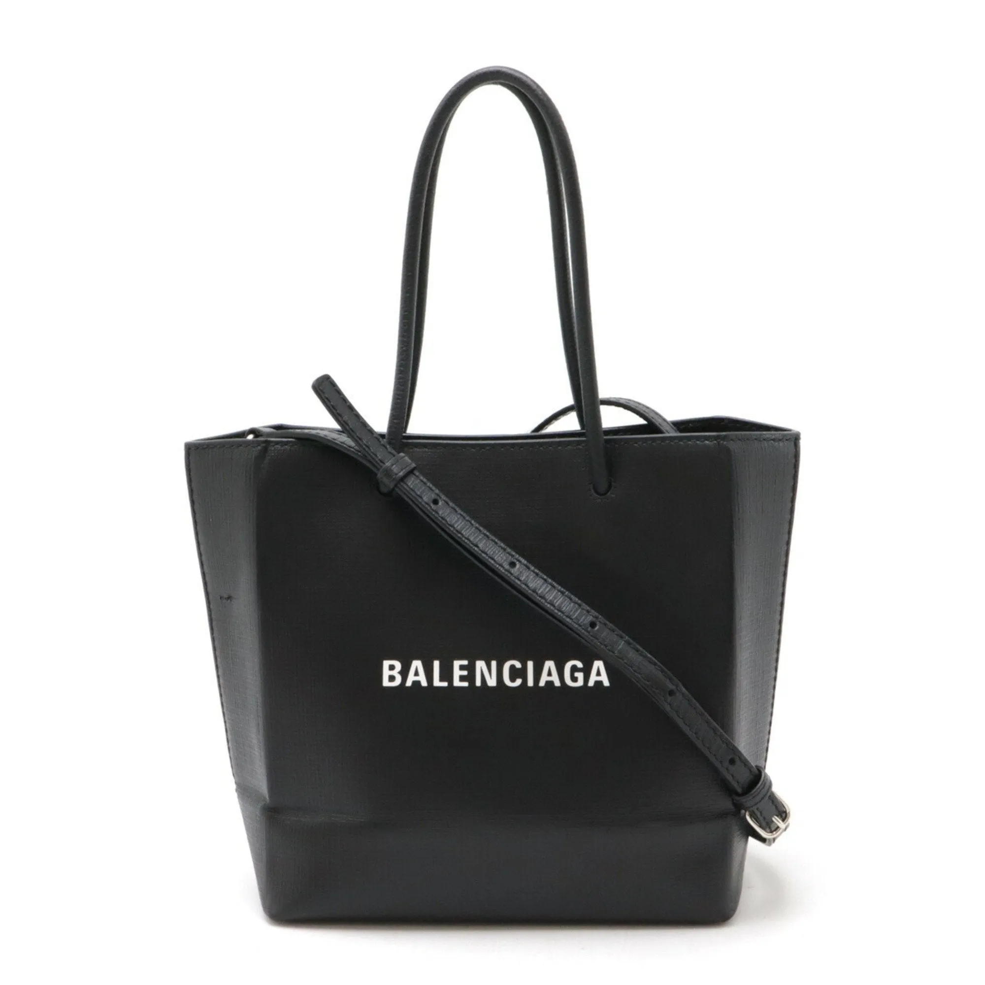 Balenciaga Shopping Tote Black Leather Bag