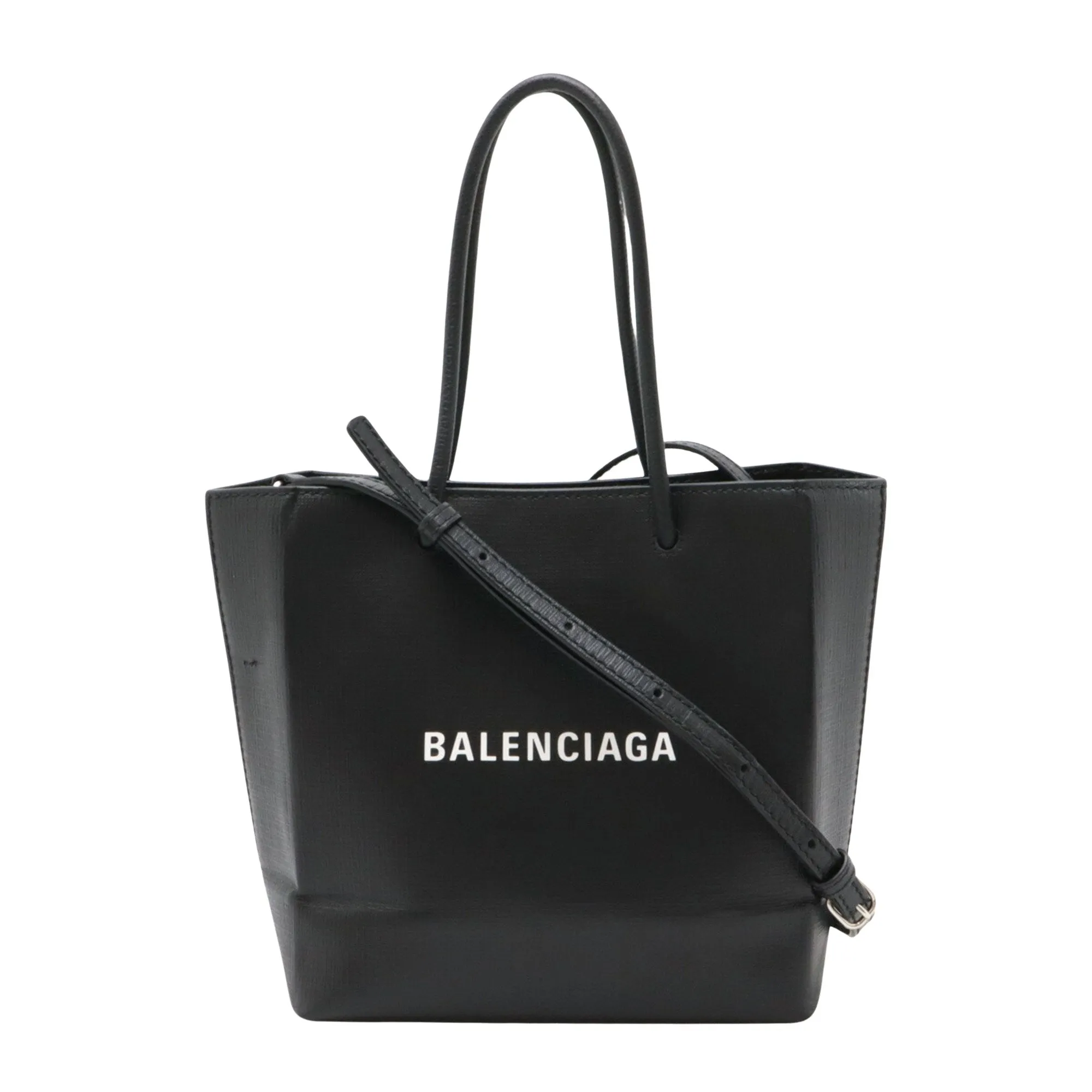 Balenciaga Shopping Tote Black Leather Bag
