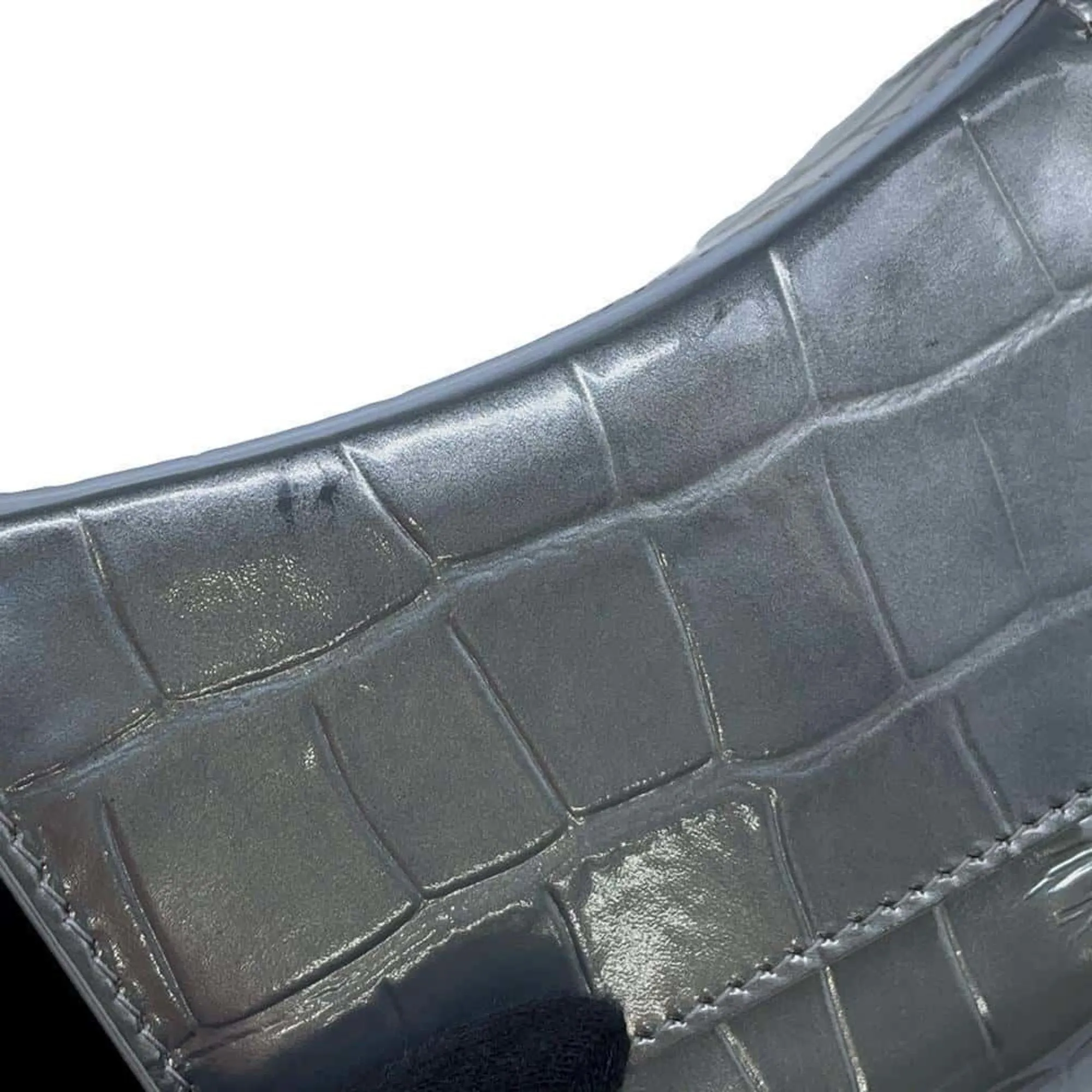 Balenciaga Silver Exotic Leathers Bag