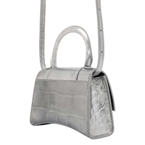 Balenciaga Silver Exotic Leathers Bag