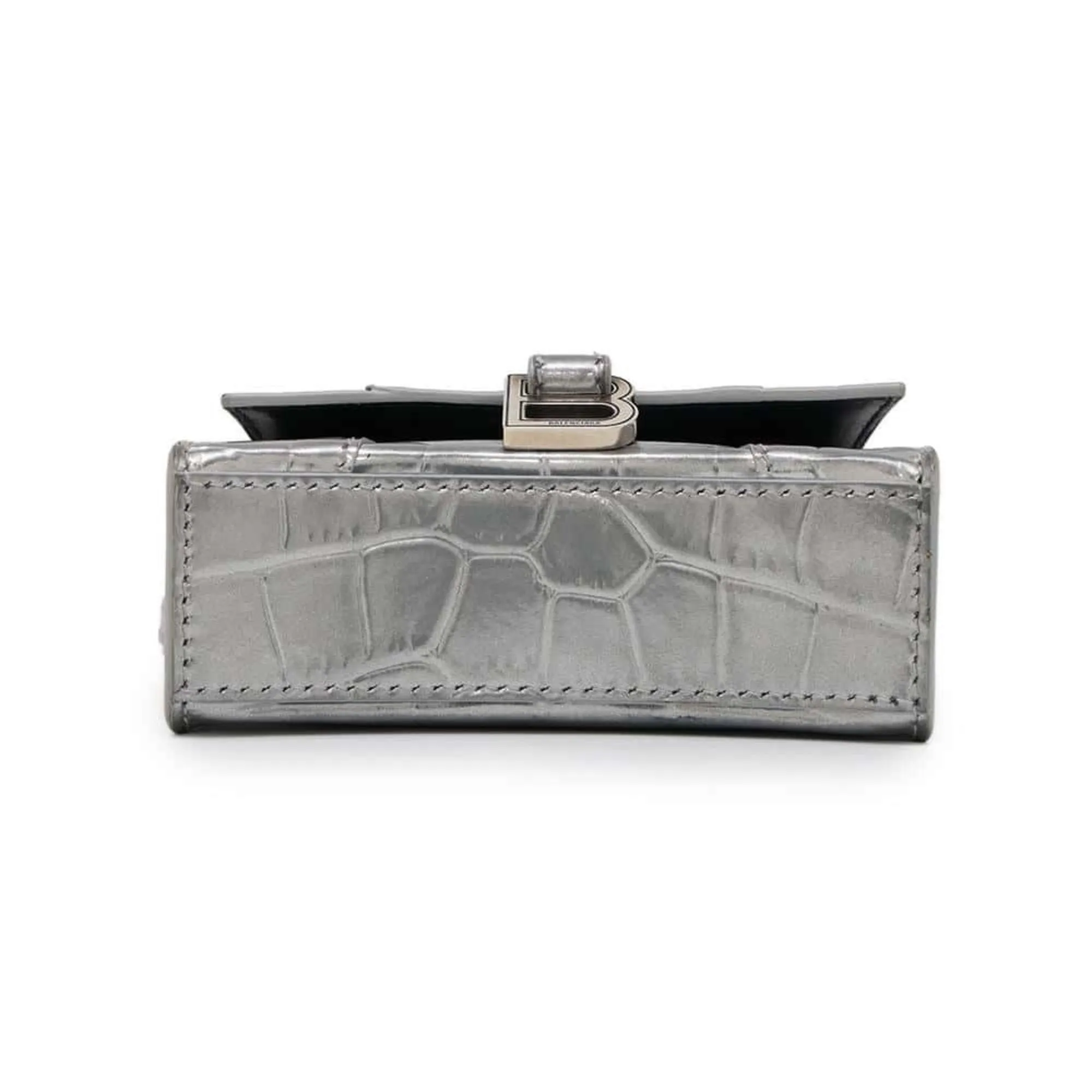 Balenciaga Silver Exotic Leathers Bag