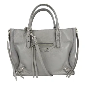 Balenciaga Silver Leather Bag