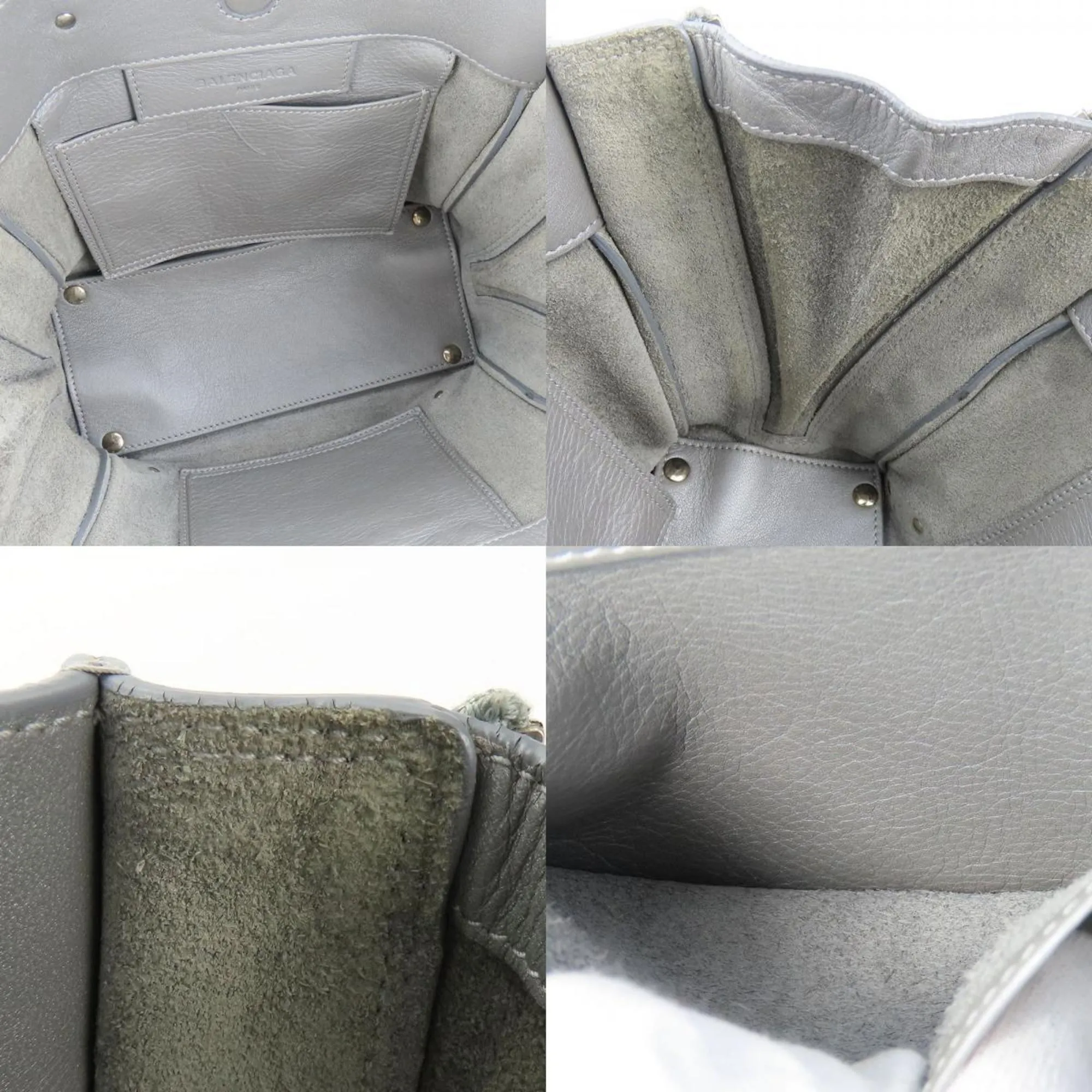 Balenciaga Silver Leather Bag