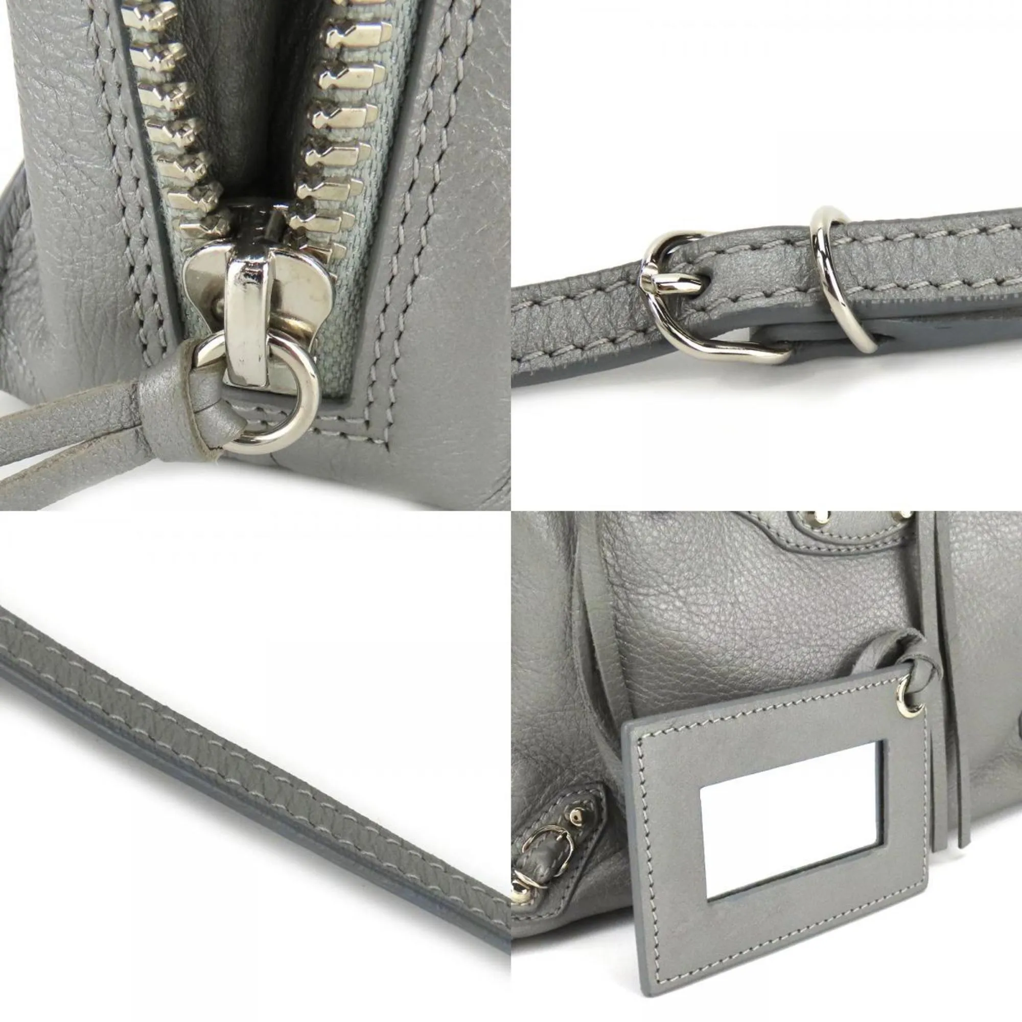 Balenciaga Silver Leather Bag