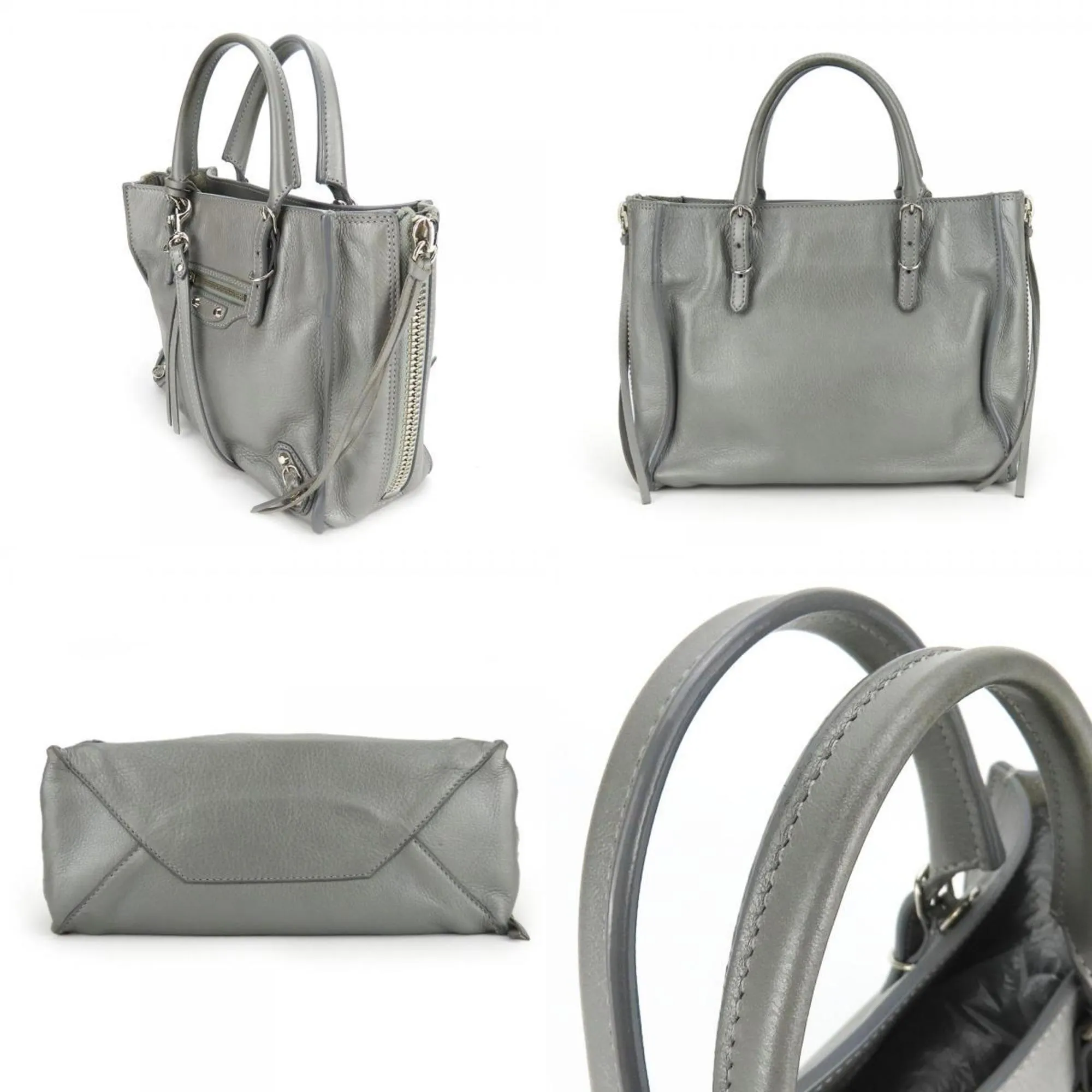 Balenciaga Silver Leather Bag