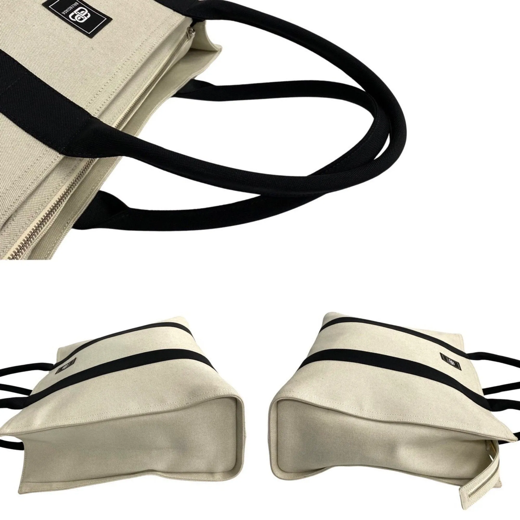 Balenciaga Trade Beige Canvas Bag