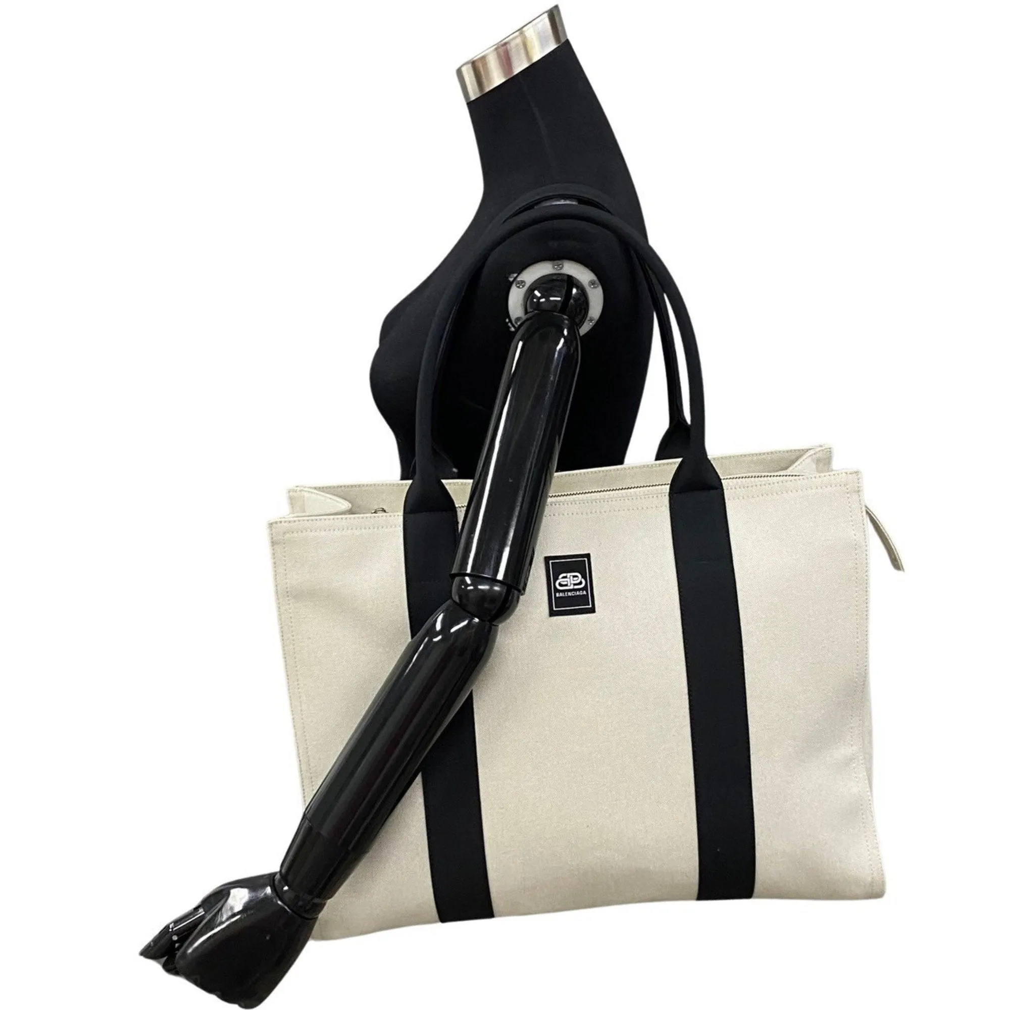 Balenciaga Trade Beige Canvas Bag