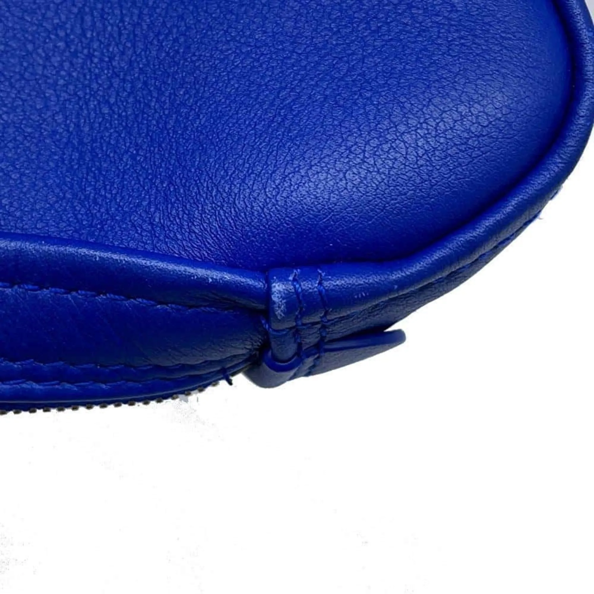 Balenciaga Triangle Blue Leather Bag