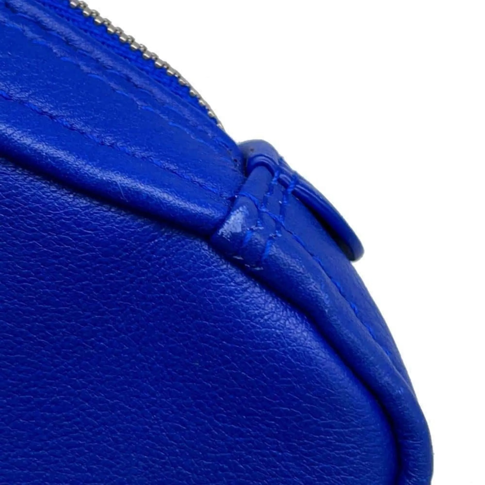 Balenciaga Triangle Blue Leather Bag