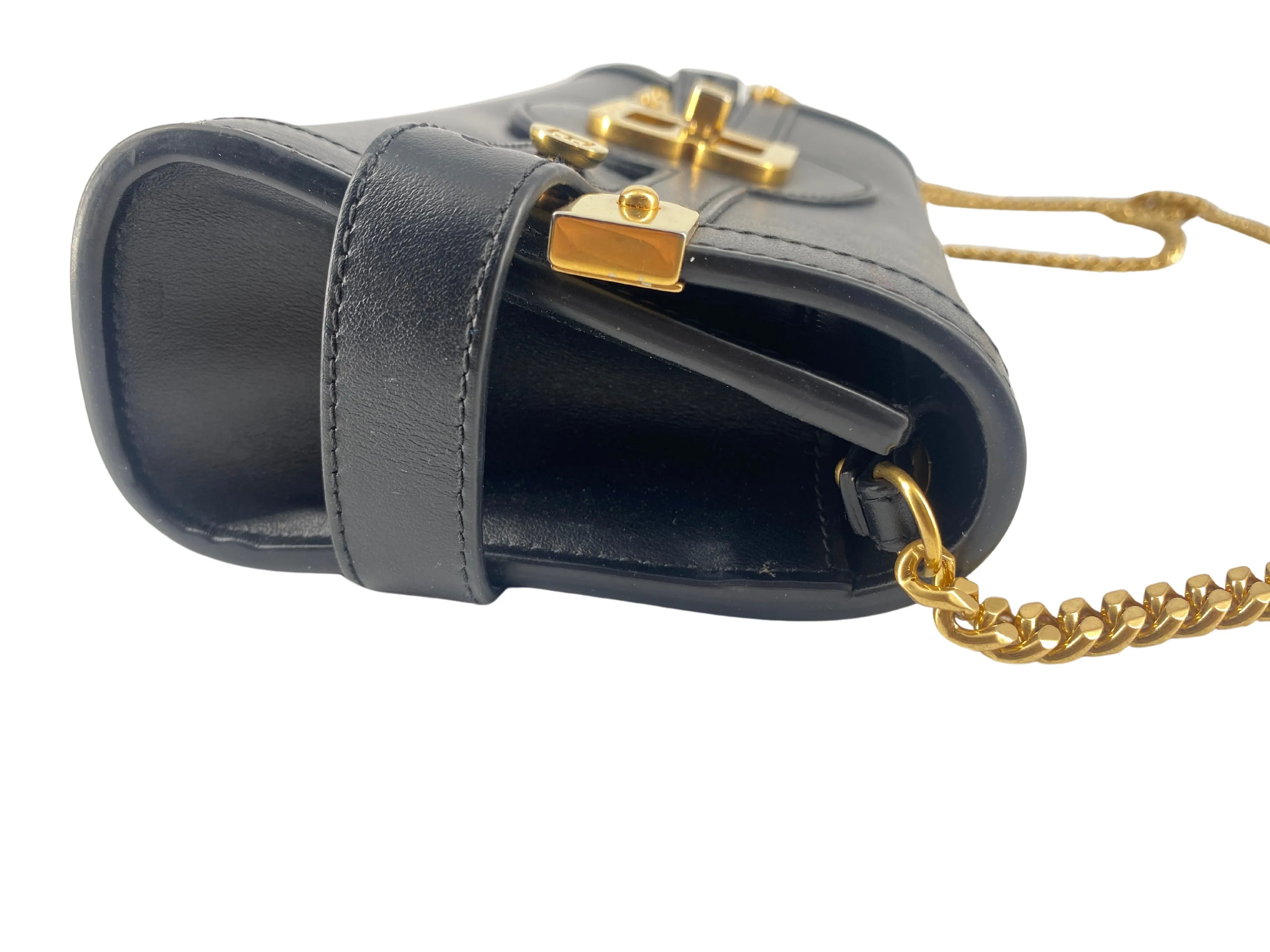 Balmain Bbuzz Black Leather Bag