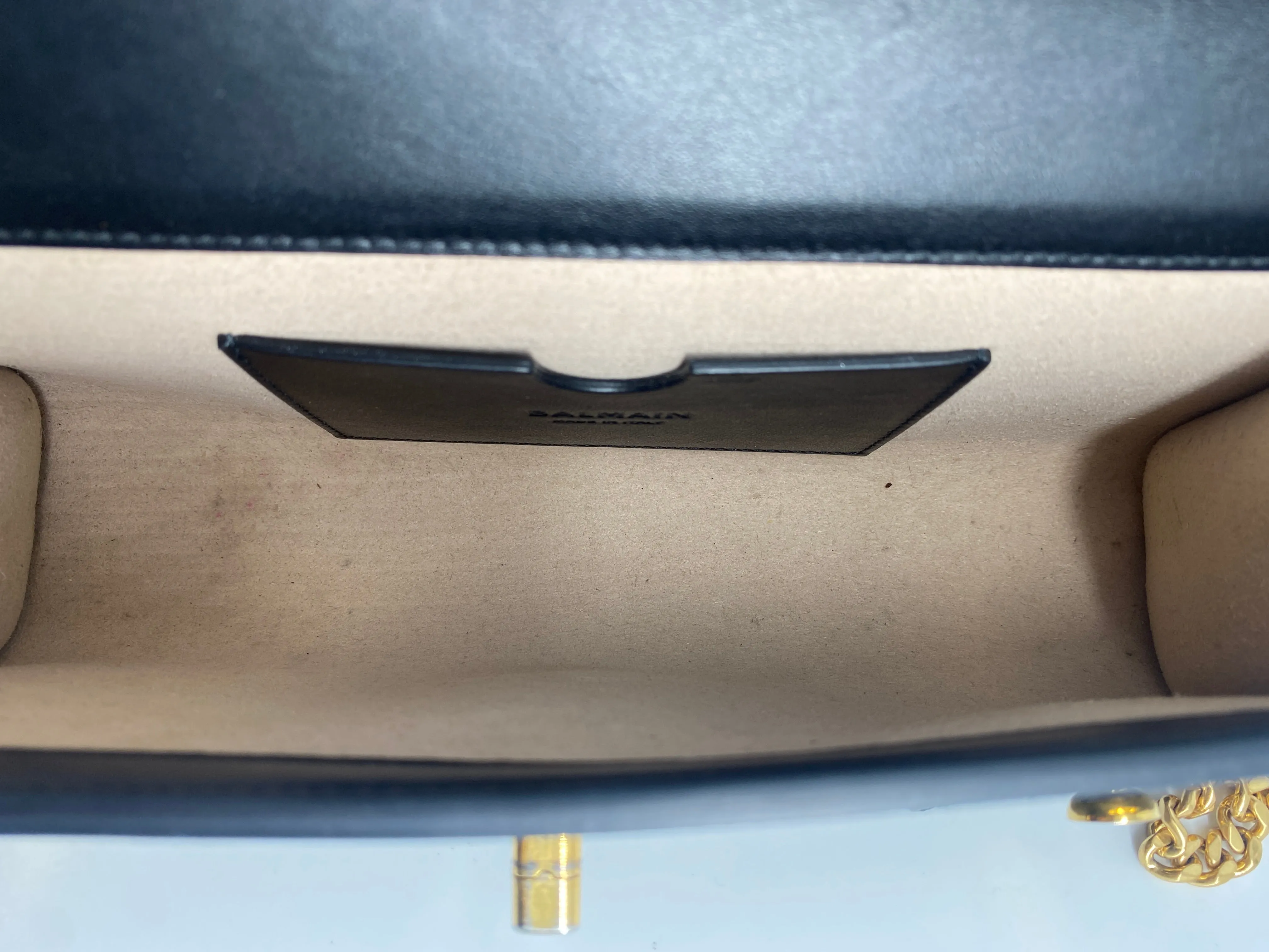 Balmain Bbuzz Black Leather Bag