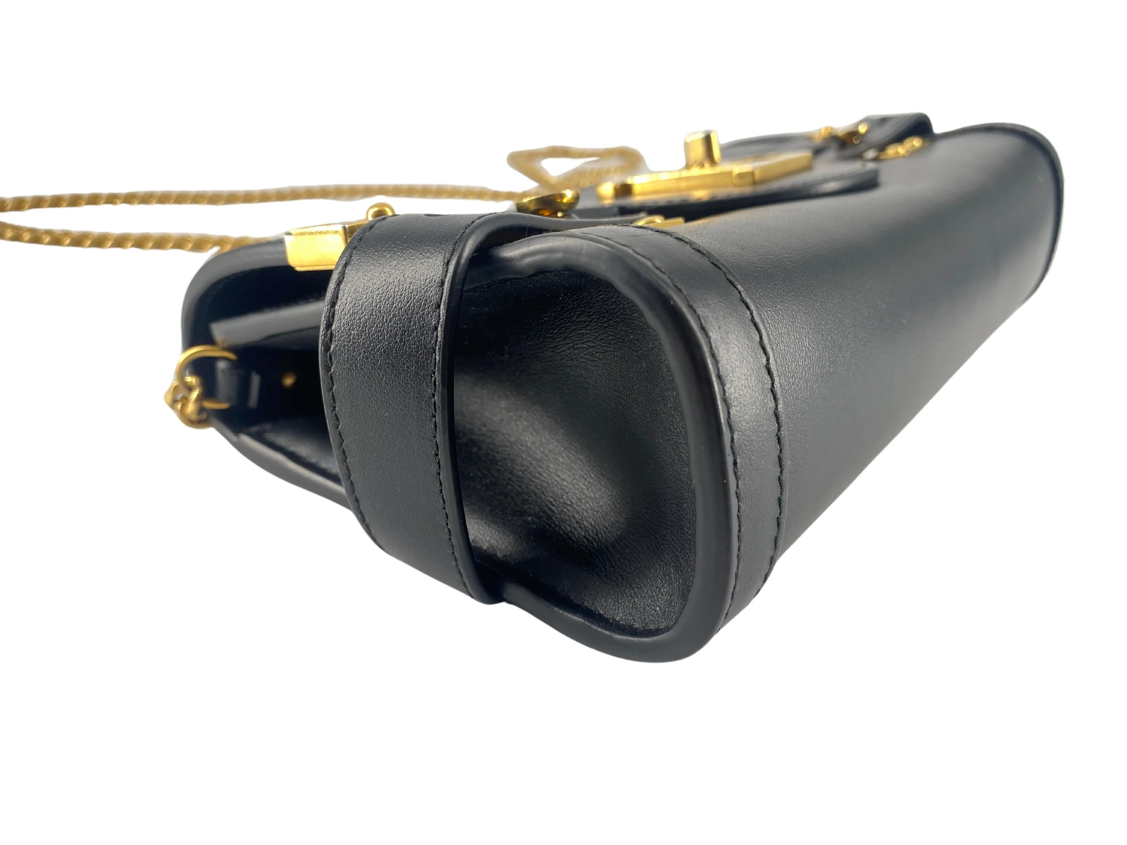 Balmain Bbuzz Black Leather Bag