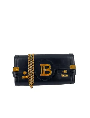Balmain Bbuzz Black Leather Bag