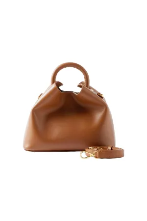Baozi Top Handle Leather Crossbody Bag