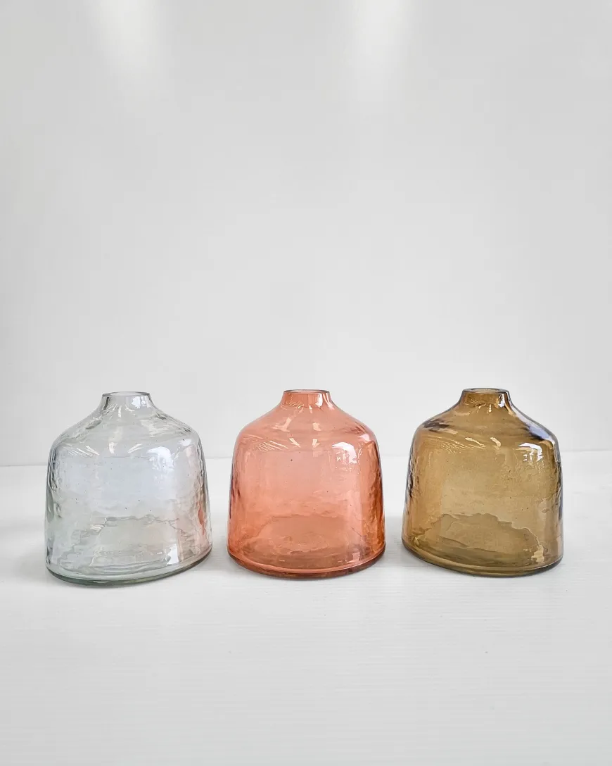 Bella Handblown Hammered Bud Vase