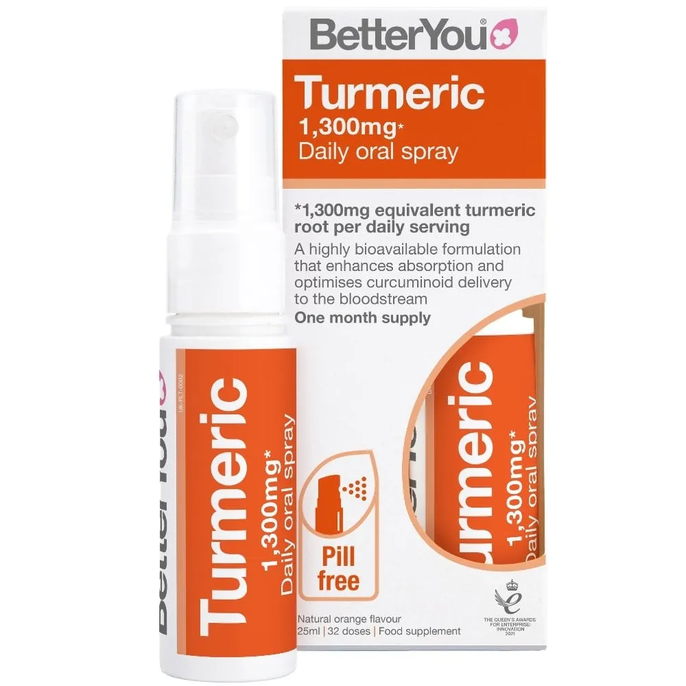 BetterYou Turmeric 1300mg Daily Oral Spray 25ml
