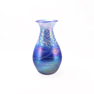 Blue Luster Glass Mother's Vase