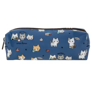 Blue Meow Cat Large Pencil Case