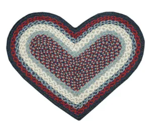 Blue or Burgundy Braided Rug in Different Shapes And Sizes