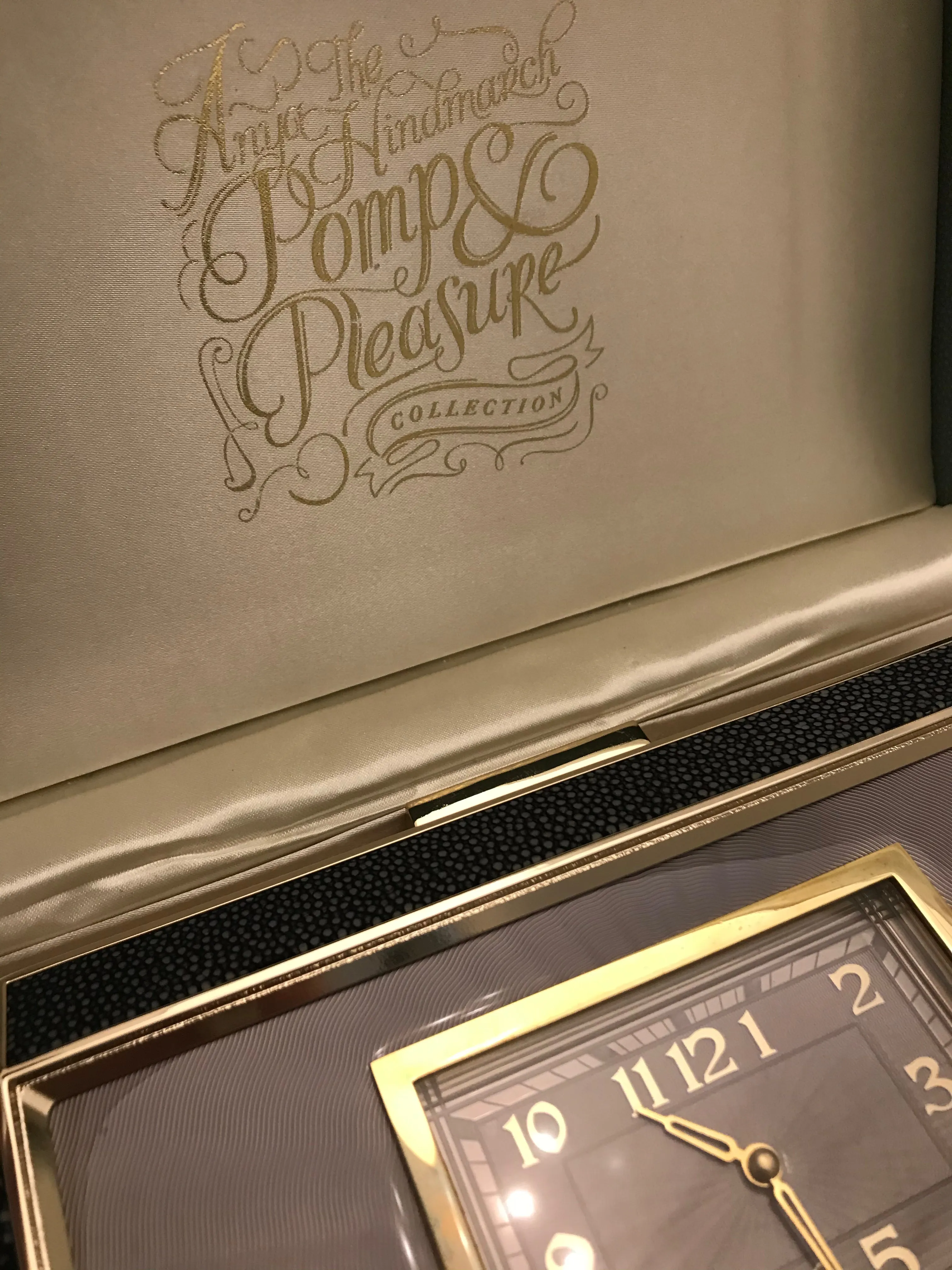 Bluebell Guilloche & Stingray Duke Clock Clutch
