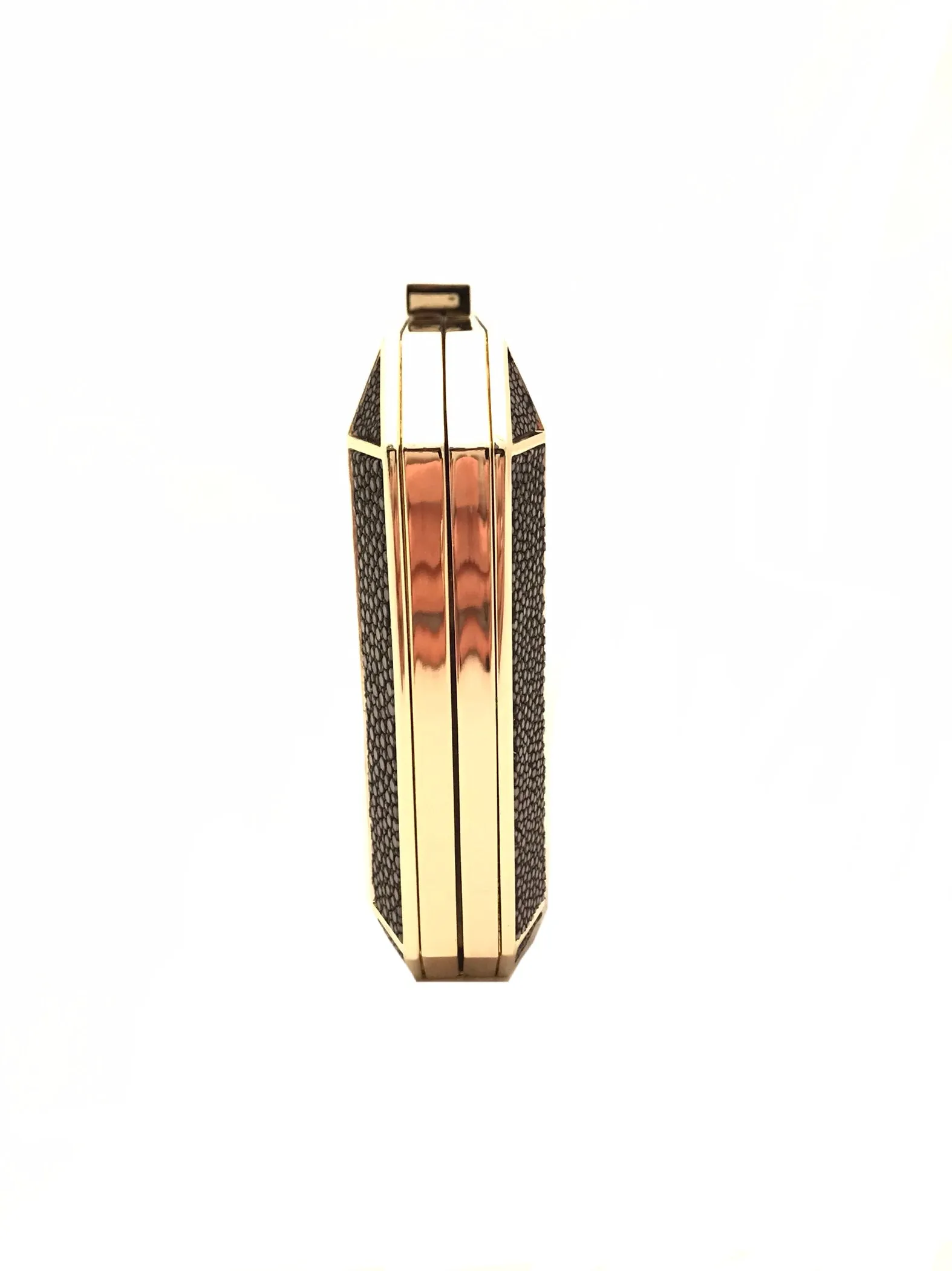 Bluebell Guilloche & Stingray Duke Clock Clutch
