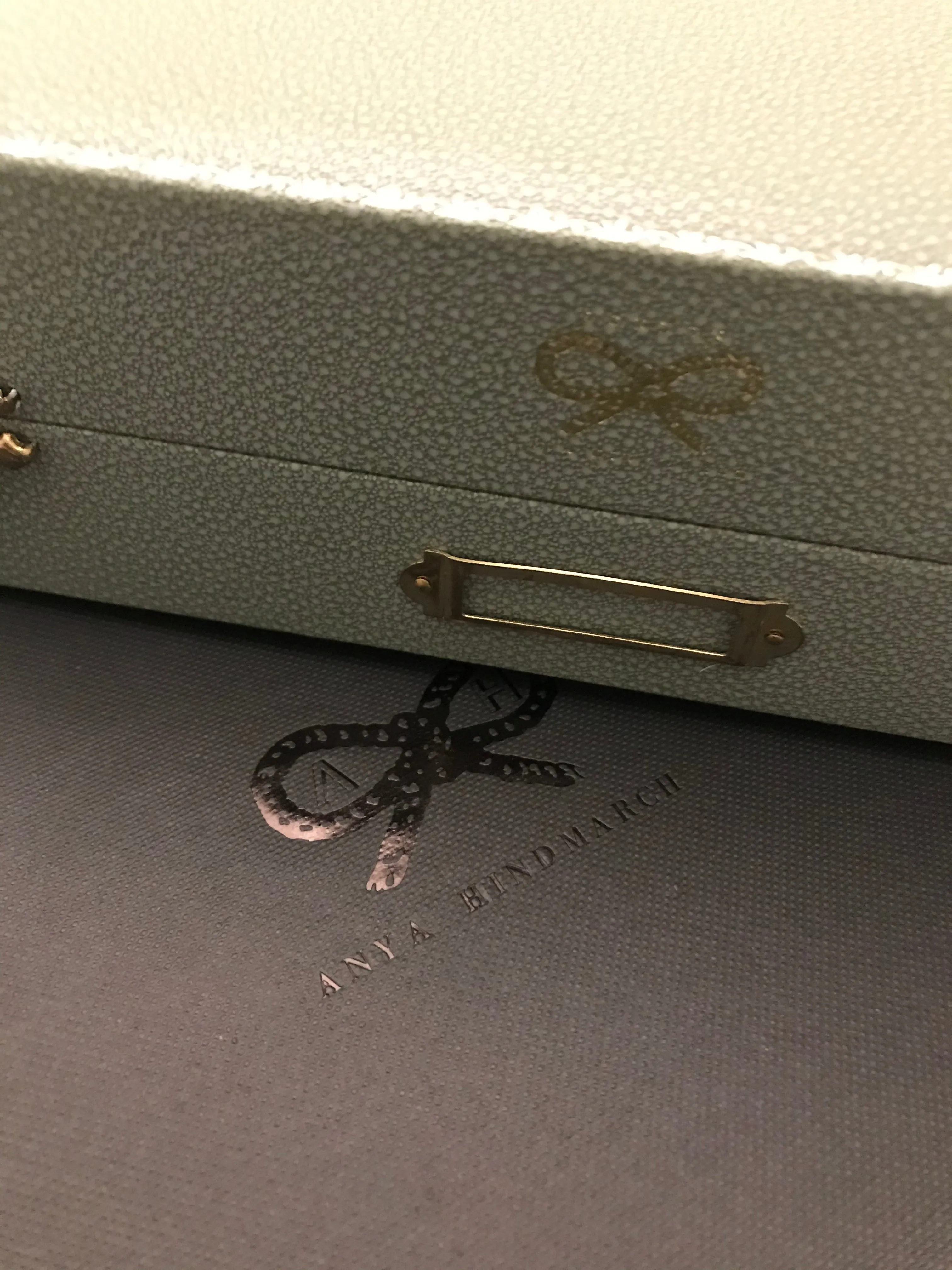 Bluebell Guilloche & Stingray Duke Clock Clutch