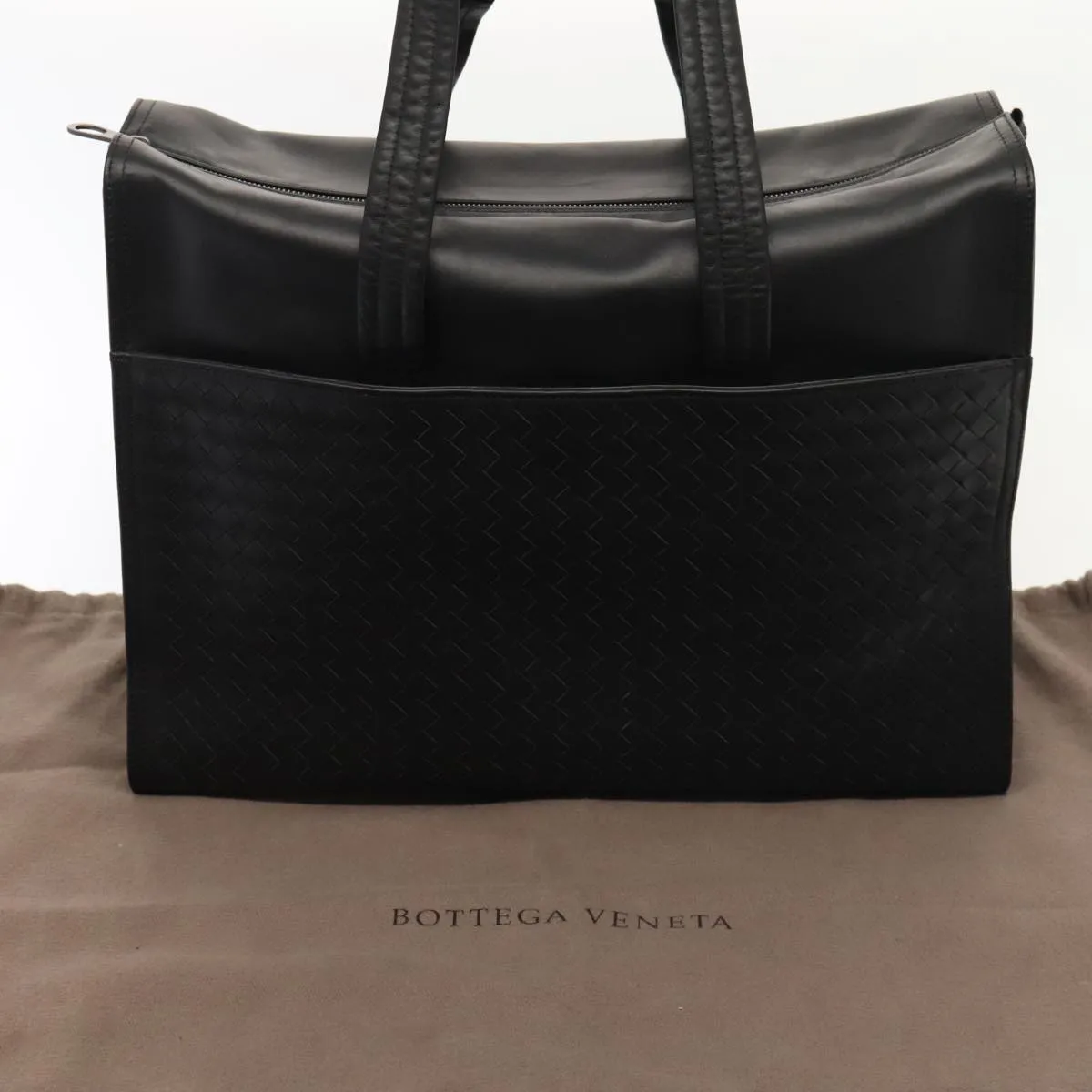 Bottega Veneta Intrecciato Black Leather Bag