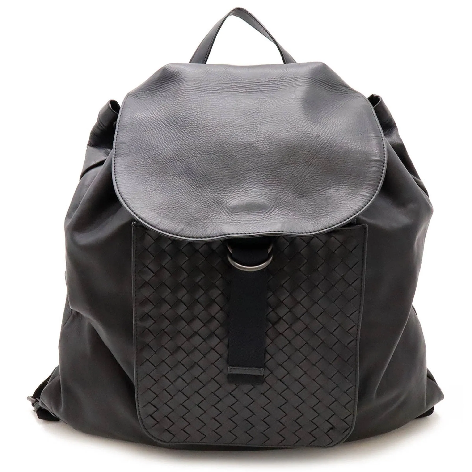 Bottega Veneta Intrecciato Black Pony-Style Calfskin Bag