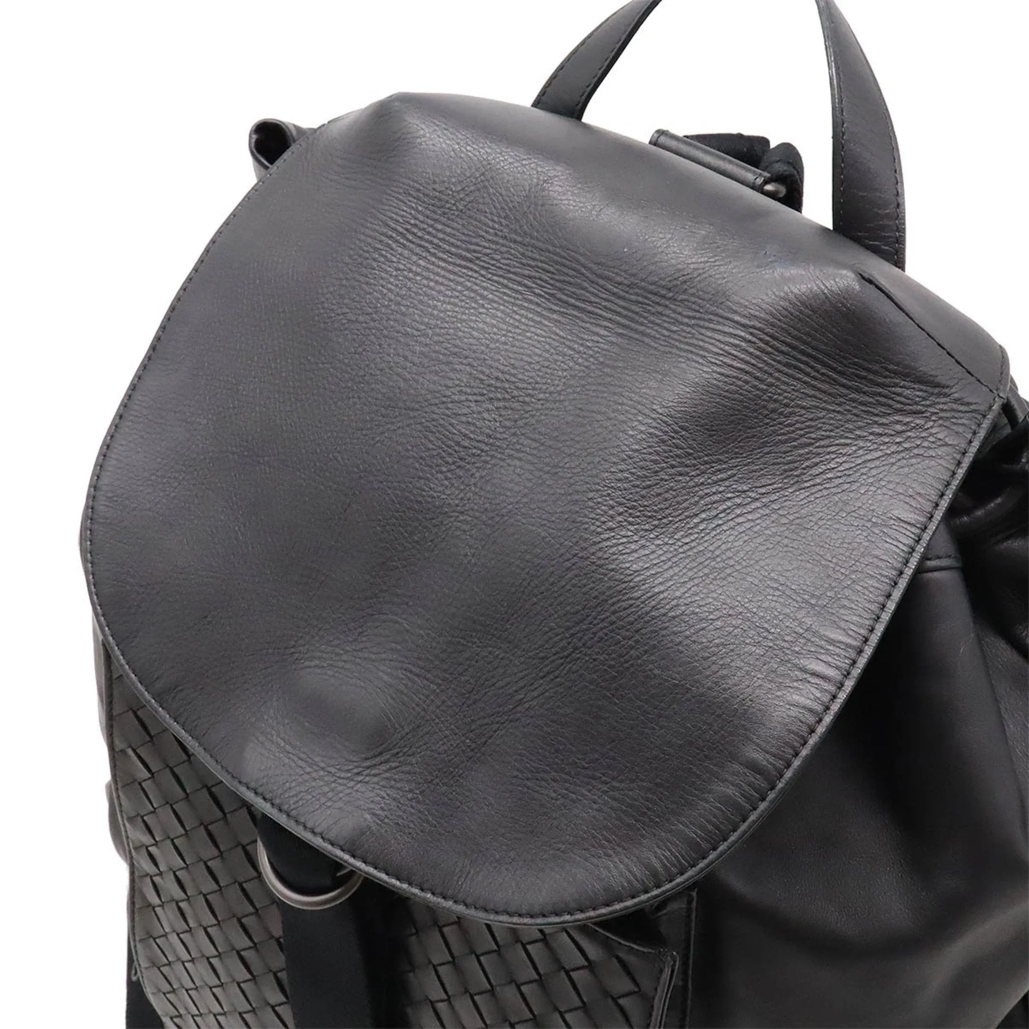 Bottega Veneta Intrecciato Black Pony-Style Calfskin Bag