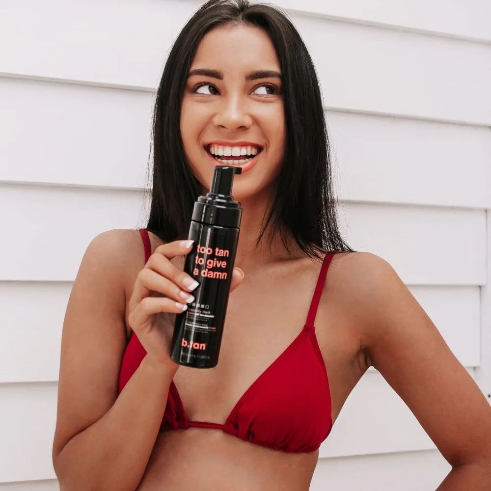b.tan Too Tan To Give A Damn 1 Hour Self Tan Mousse Insanely Dark 200ml