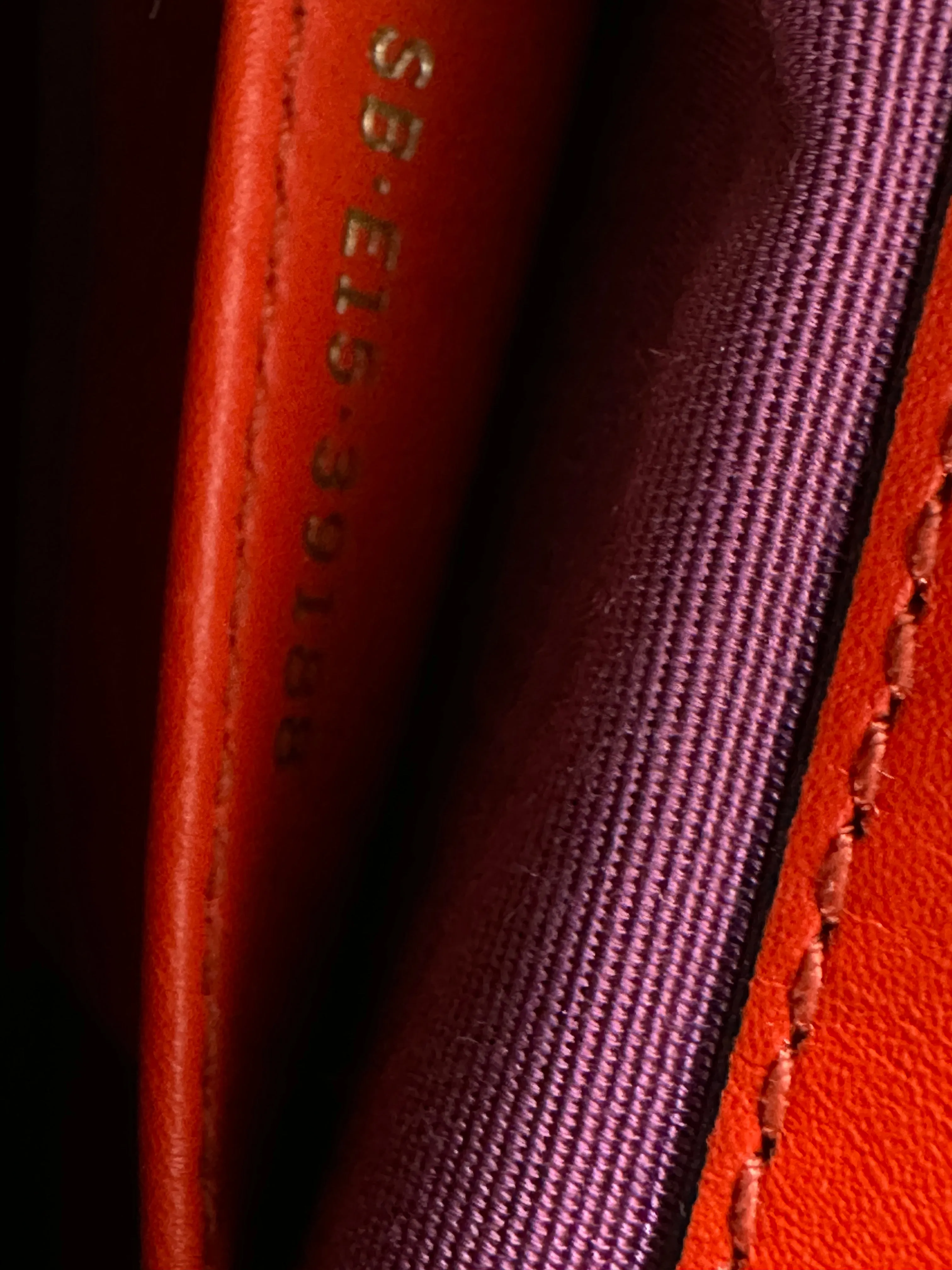 Bvlgari Medium Orange / Red Leather Serpenti Forever Flap Bag