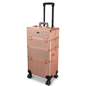 Byootique Explore 2in1 Rolling Makeup Train Case Rose Gold