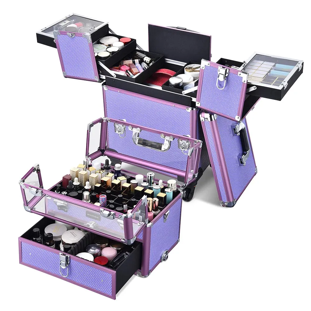 Byootique MassLux 2in1 Rolling Nail Case Diamond Shiny Purple