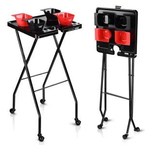Byootique Salon Cart Folding Magnetic Tray with Bowls Drawer