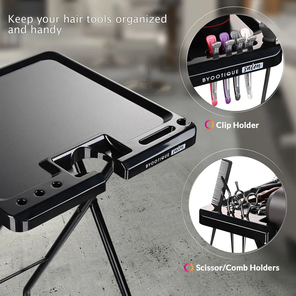 Byootique Salon Cart Folding Magnetic Tray with Bowls Drawer