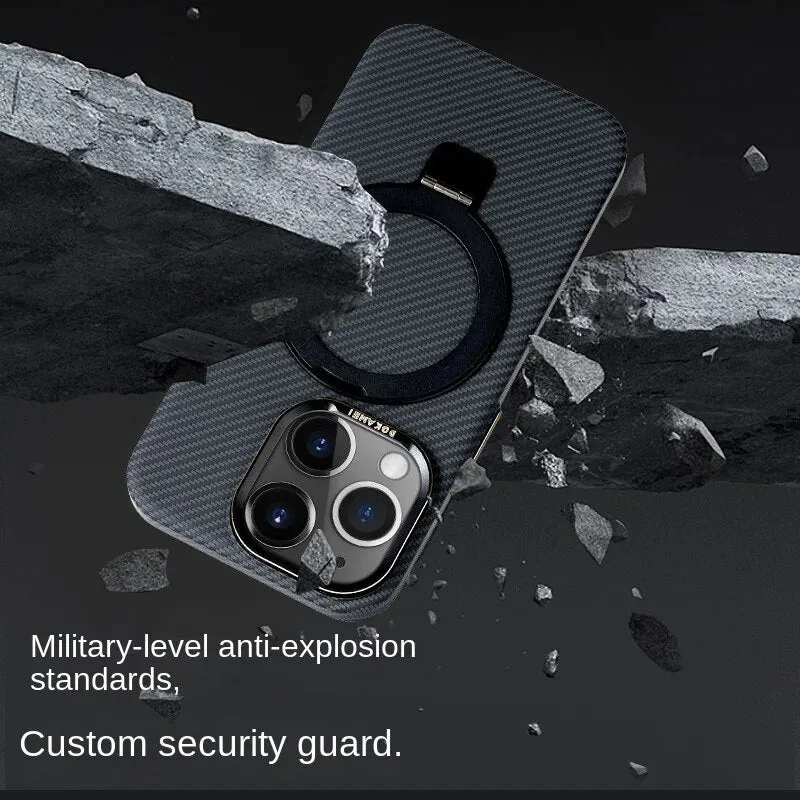 Carbon Fiber Texture Magsafe Phone Cases For iPhone
