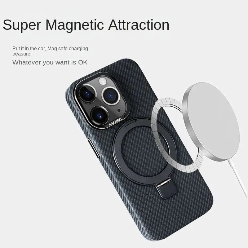 Carbon Fiber Texture Magsafe Phone Cases For iPhone