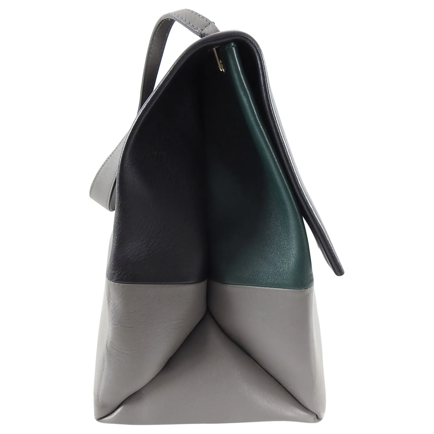 Celine Grey Green Black Tricolor All Soft Tote Bag