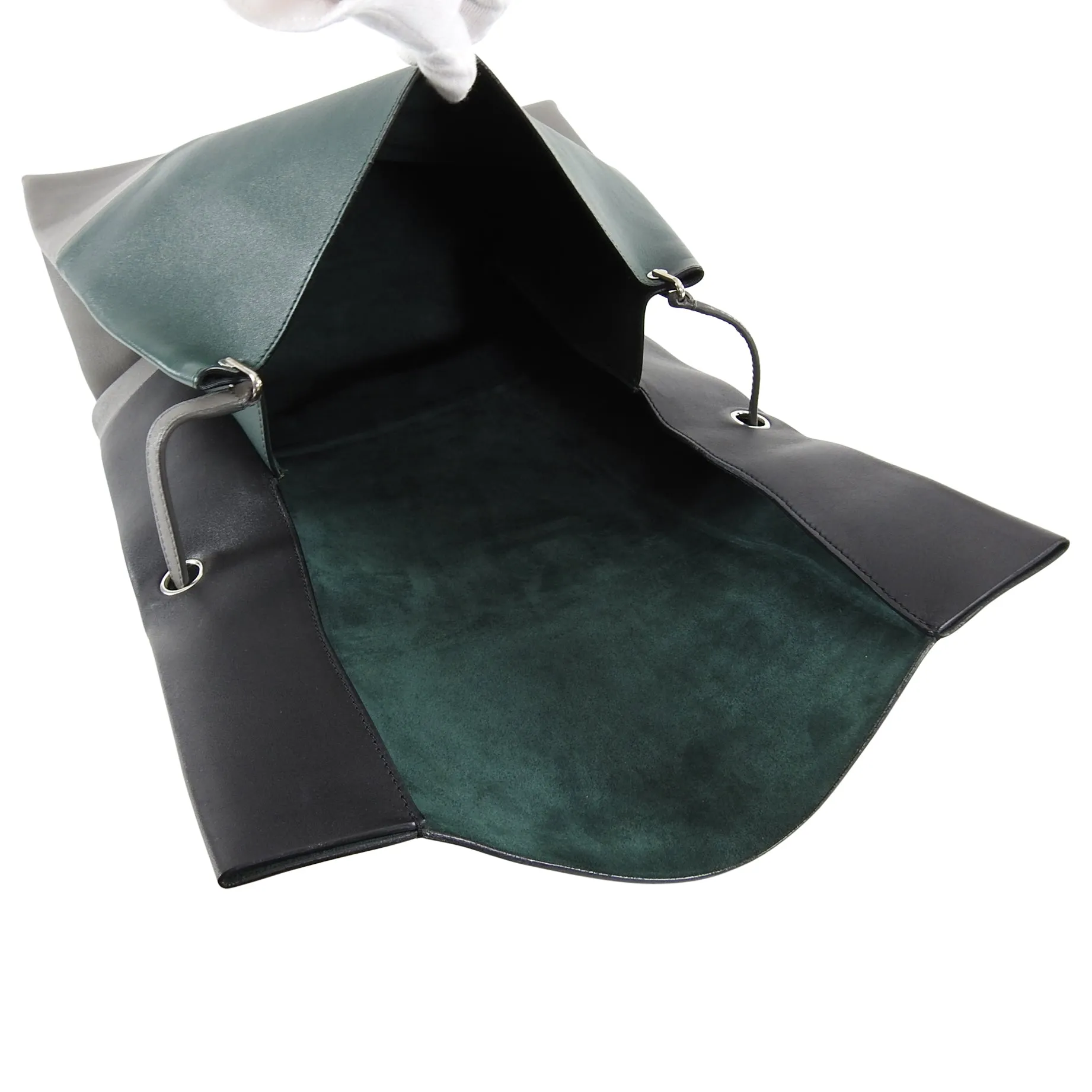 Celine Grey Green Black Tricolor All Soft Tote Bag