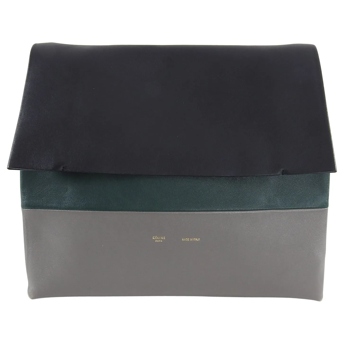 Celine Grey Green Black Tricolor All Soft Tote Bag