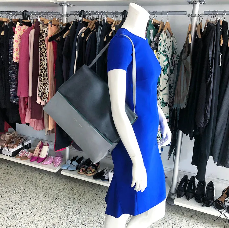 Celine Grey Green Black Tricolor All Soft Tote Bag