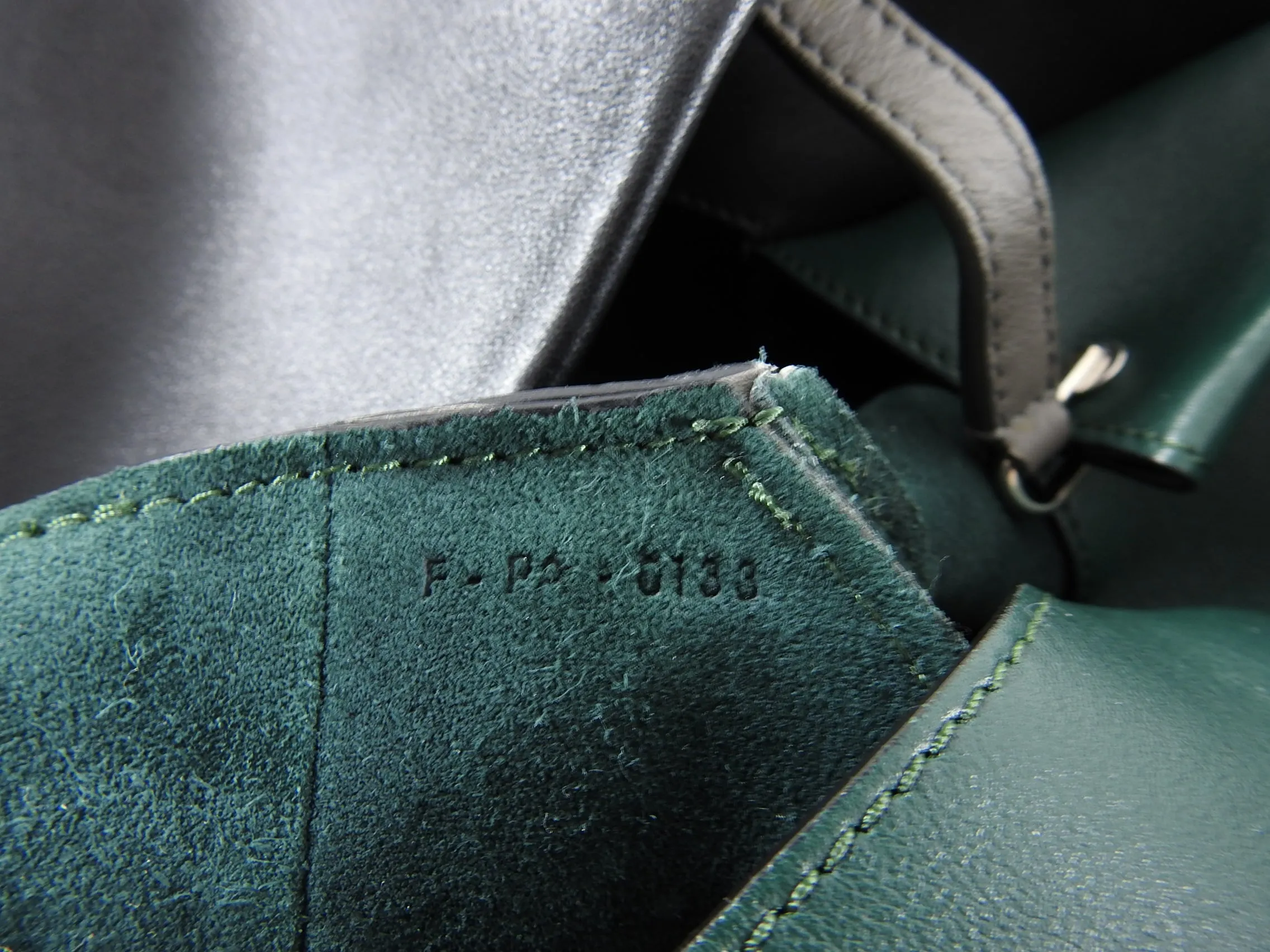 Celine Grey Green Black Tricolor All Soft Tote Bag