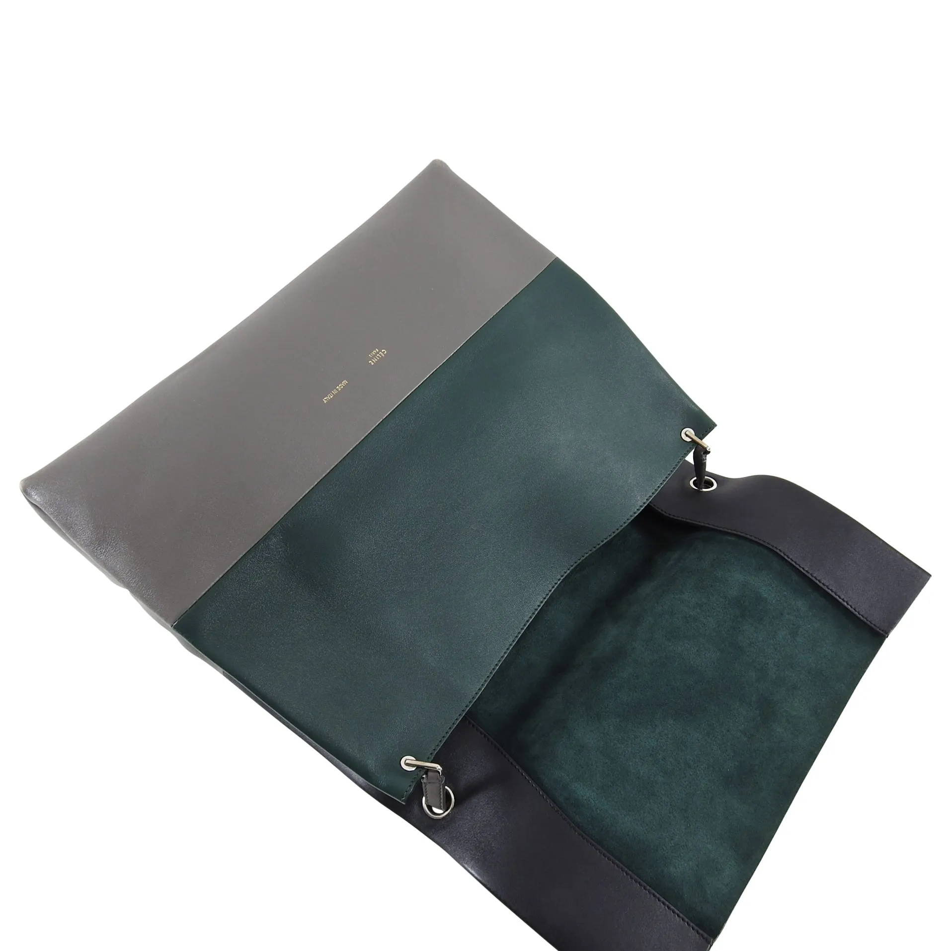 Celine Grey Green Black Tricolor All Soft Tote Bag