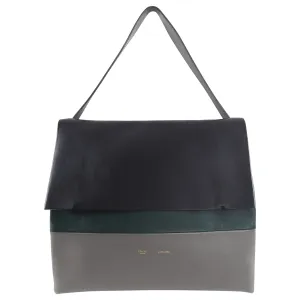 Celine Grey Green Black Tricolor All Soft Tote Bag