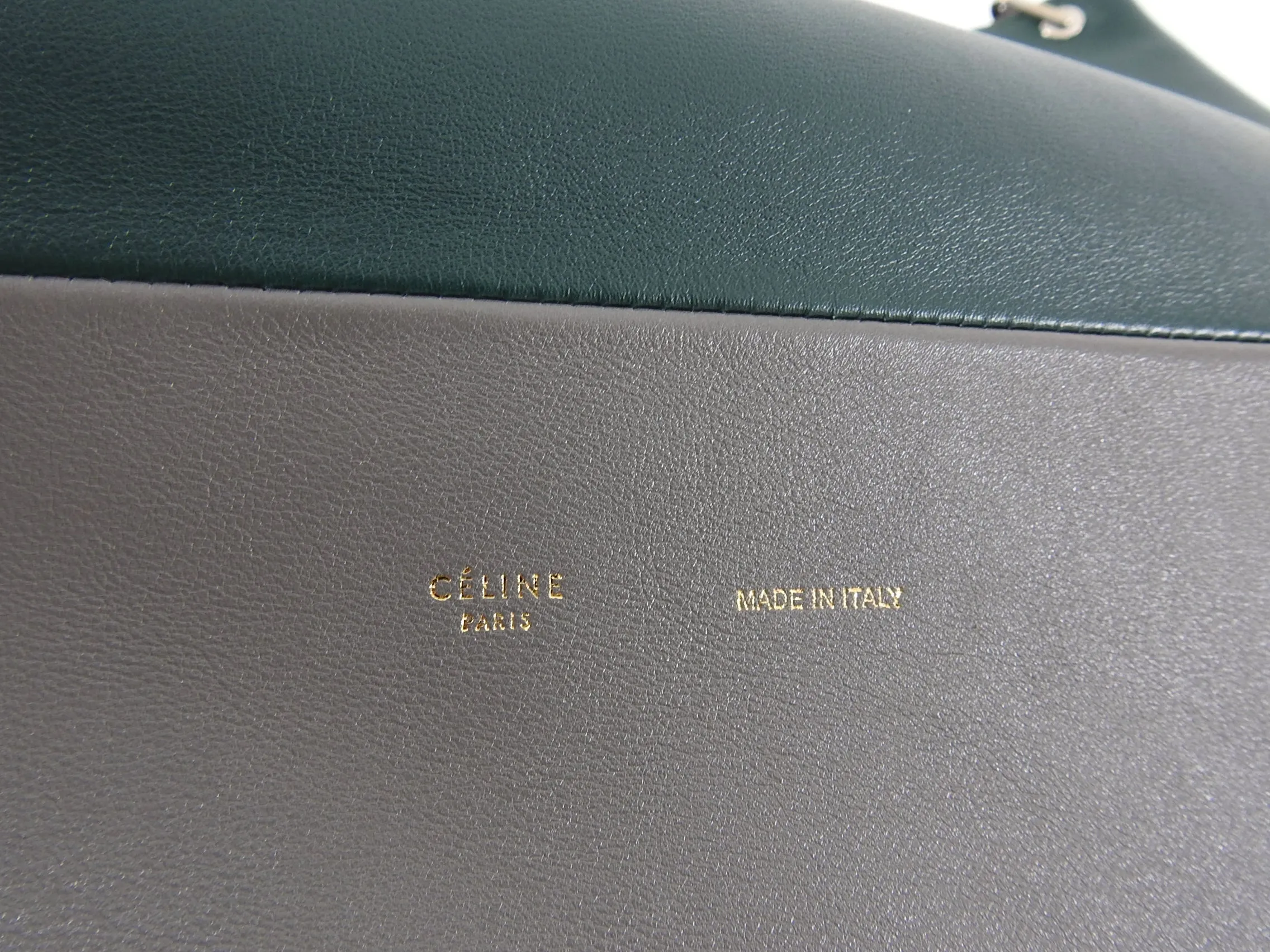 Celine Grey Green Black Tricolor All Soft Tote Bag