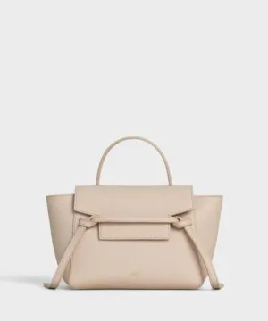 Celine Nano Belt Bag In Grained Calfskin Pale Pink
